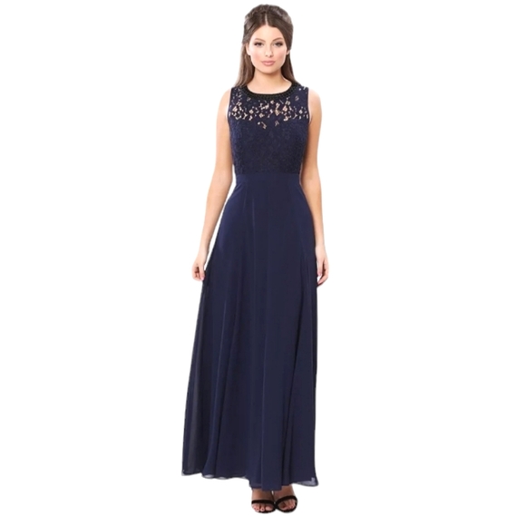 Review Dresses & Skirts - Review long formal dress Broadway Blue gown maxi size 6